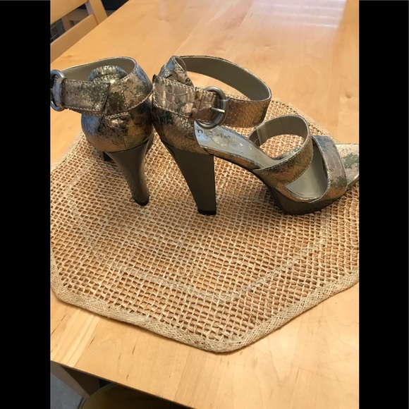 Pewter/Gold NICOLE SZ 8 1/2M Sandals - Picture 5 of 7